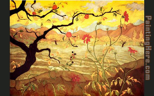 Ranson Apple Tree with Red Fruit painting - Unknown Artist Ranson Apple Tree with Red Fruit art painting